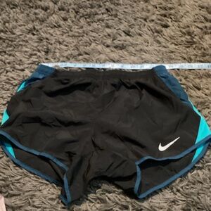 Nike Black Shorts with Blue Highlights